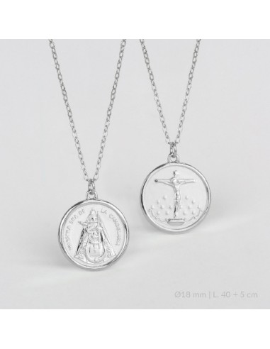 Gargantilla de Plata de Ley | Virgen de la Candelaria + Cristo de la Laguna