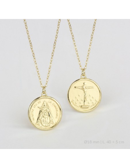 Gargantilla de Plata de Ley | Virgen de la Candelaria + Cristo de la Laguna