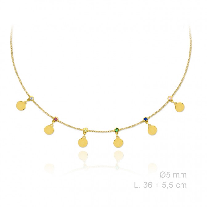 Gargantilla de Plata de Ley y circonitas