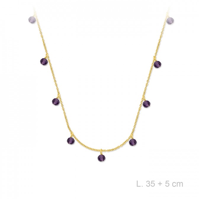 Gargantilla de Plata de Ley y circonitas