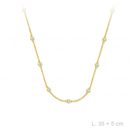 Gargantilla de Plata de Ley y circonitas