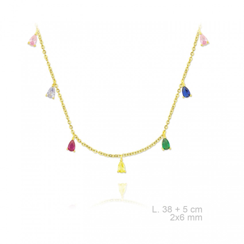 Gargantilla de Plata de Ley y circonitas