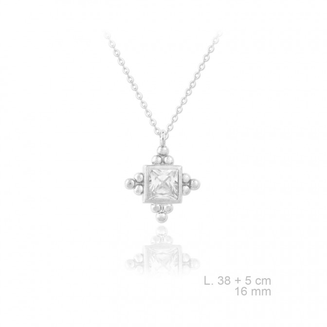 Gargantilla de Plata de Ley y circonitas