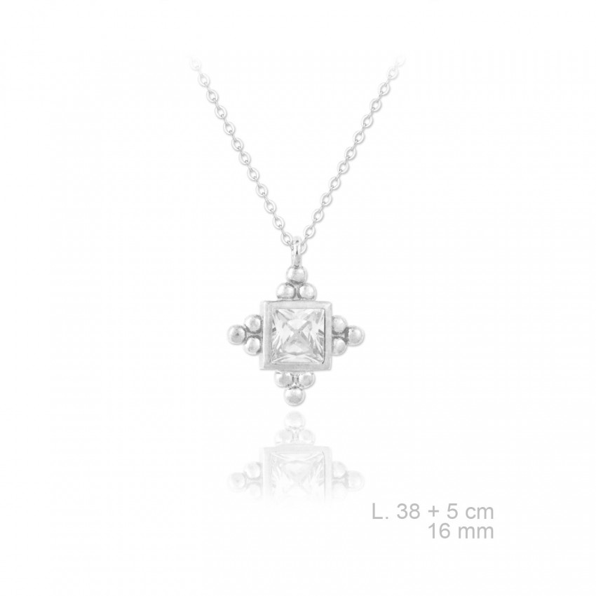 Gargantilla de Plata de Ley y circonitas