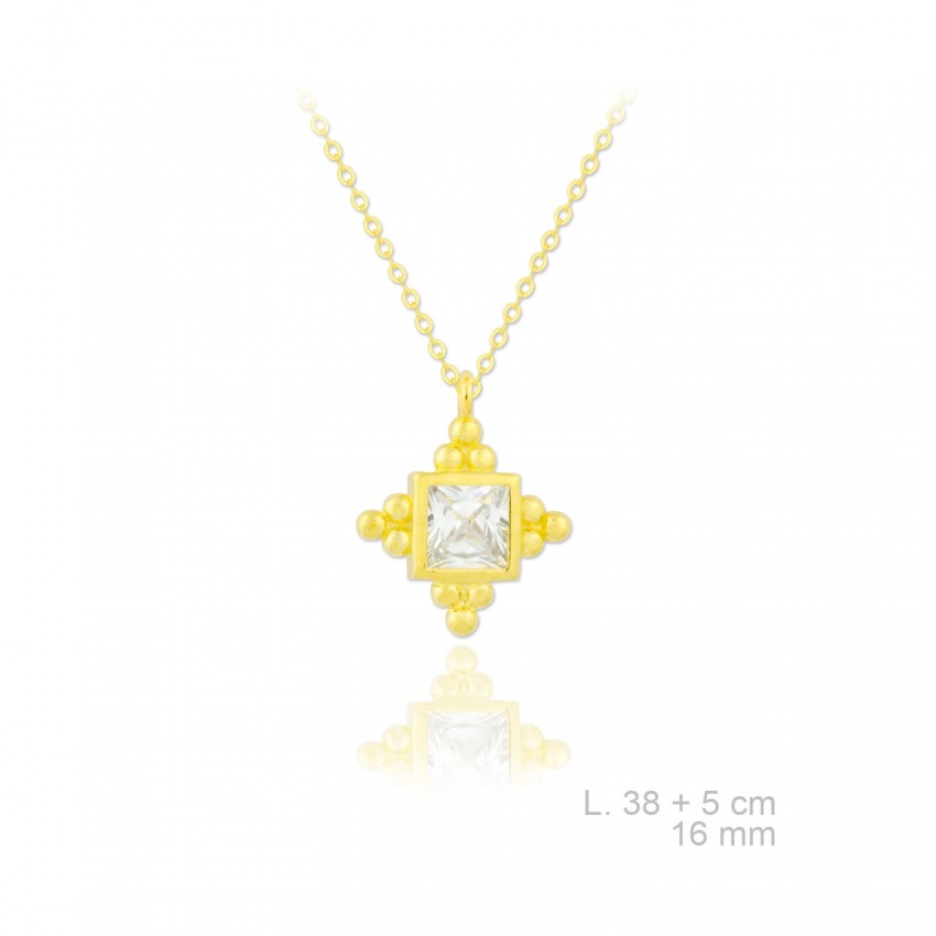 Gargantilla de Plata de Ley y circonitas