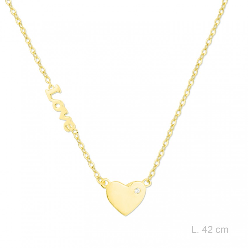 Gargantilla de Plata de Ley con circonitas