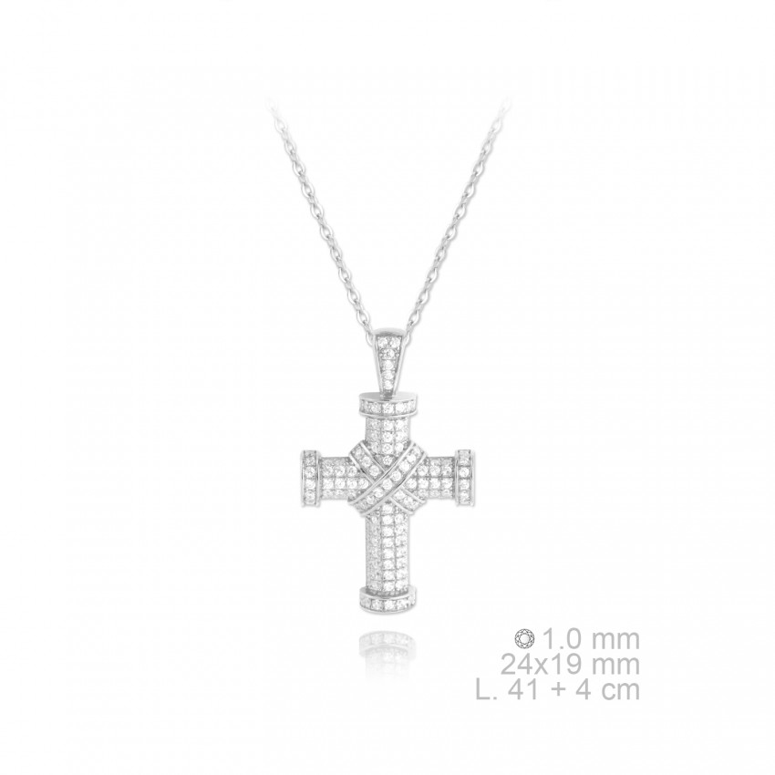 Gargantilla de Plata de Ley con circonita