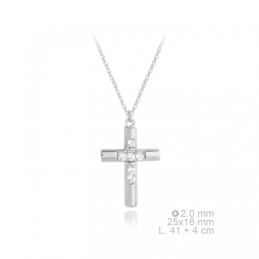 Gargantilla de Plata de Ley con circonita