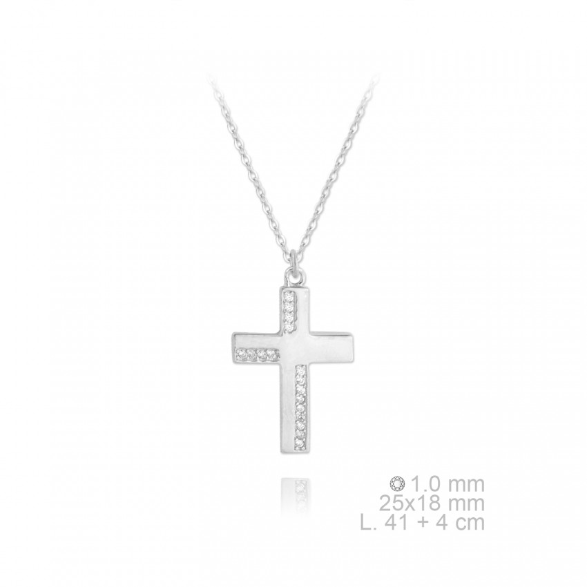 Gargantilla de Plata de Ley con circonita