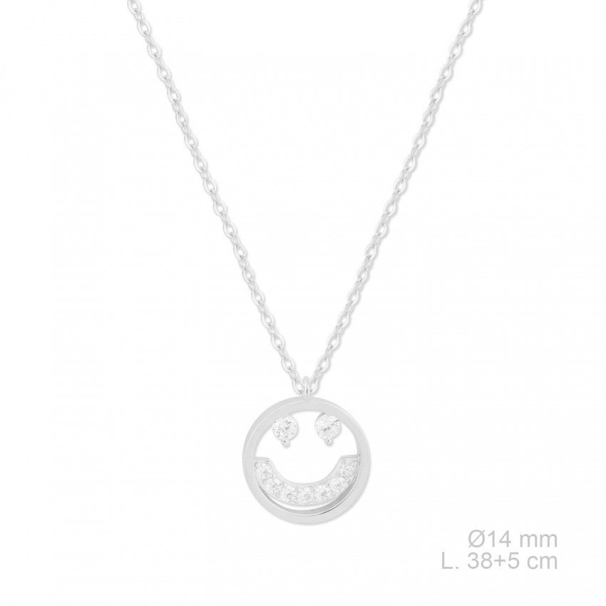 Gargantilla de Plata de Ley con circonitas