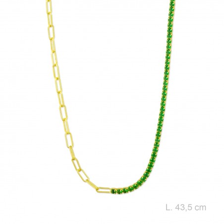 Gargantilla de Plata de Ley con circonitas