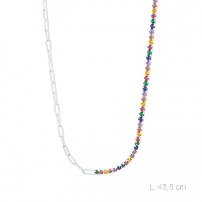 Gargantilla de Plata de Ley con circonitas