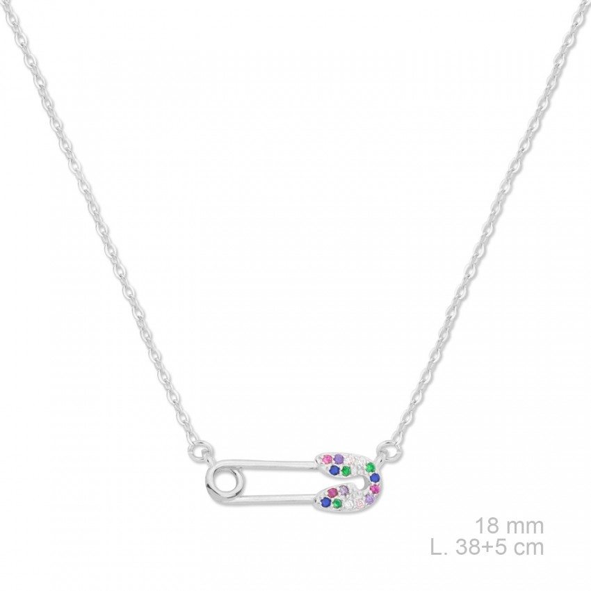 Gargantilla de Plata de Ley con circonitas