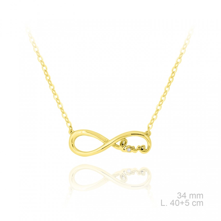 Gargantilla de Plata de Ley y circonitas