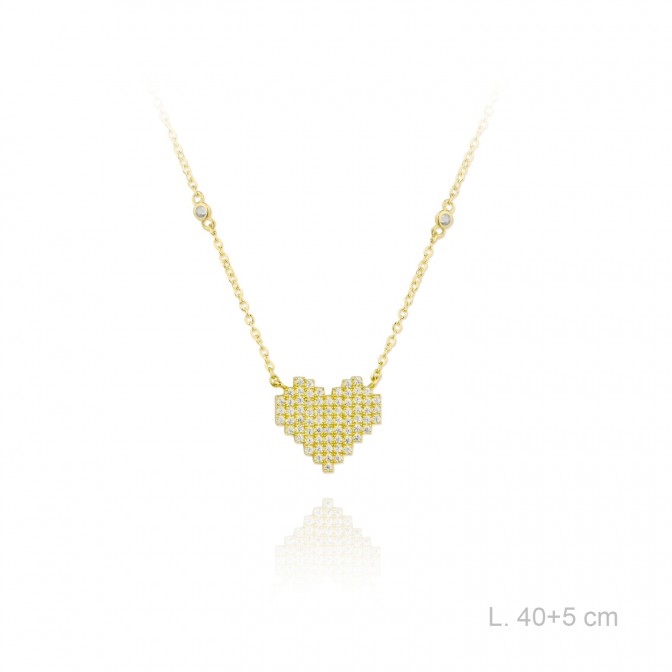 Gargantilla de Plata de Ley y circonitas