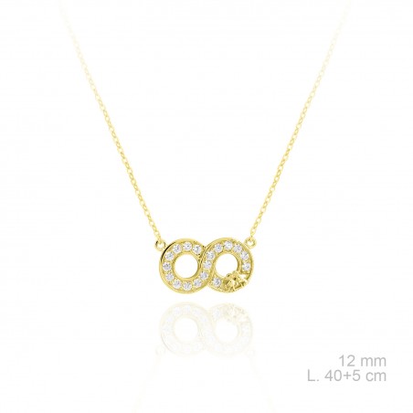 Gargantilla de Plata de Ley y circonitas