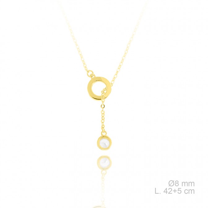 Gargantilla de Plata de Ley y circonitas