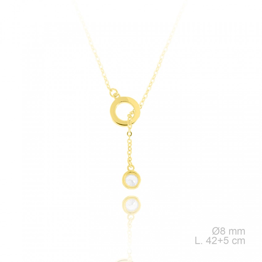 Gargantilla de Plata de Ley y circonitas