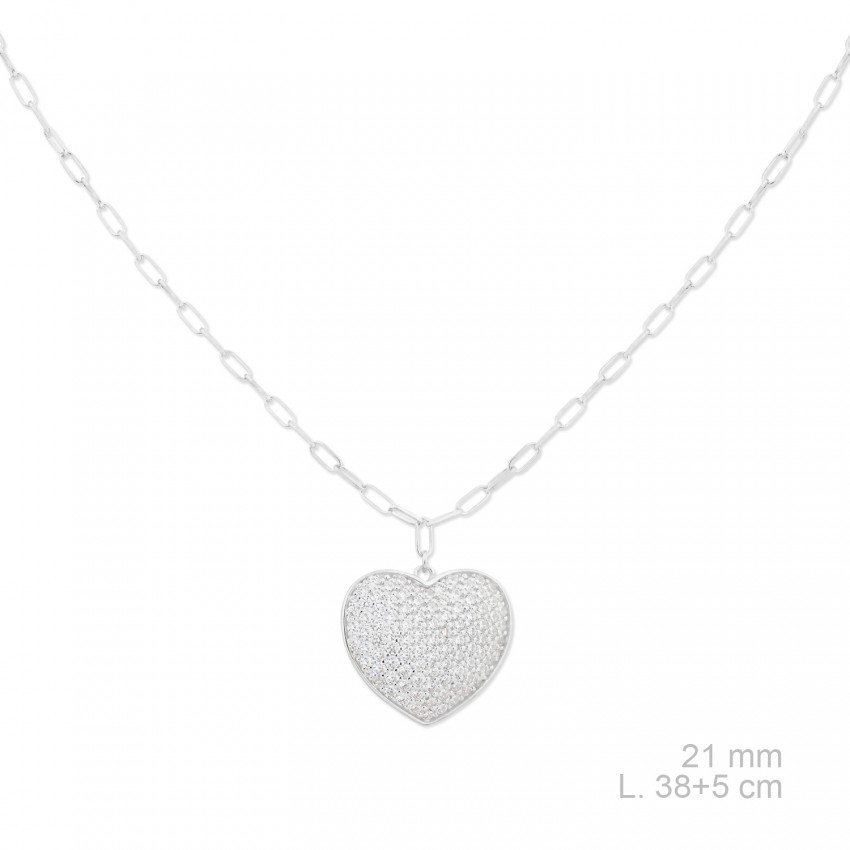 Gargantilla de Plata de Ley con circonitas