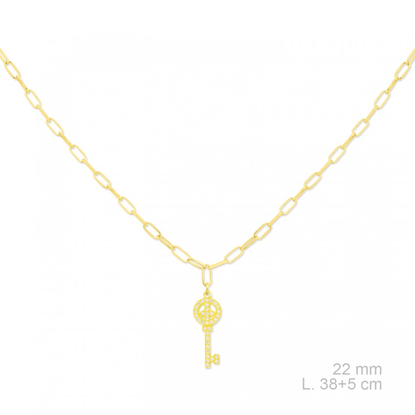 Gargantilla de Plata de Ley con circonitas